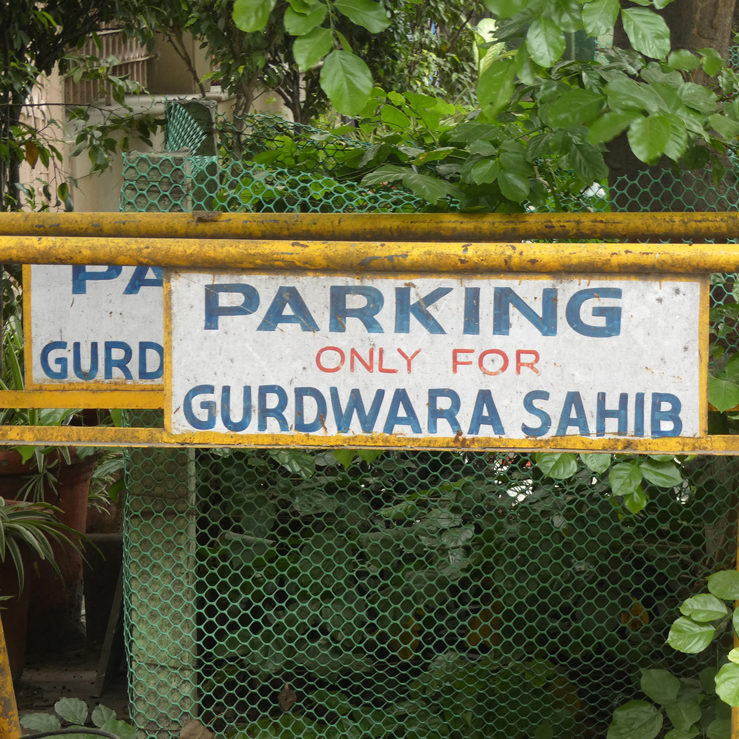 Parking only for Gurudwara Sahib