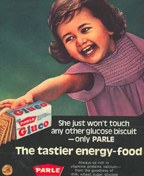 An old advertisement for Gluco biscuits